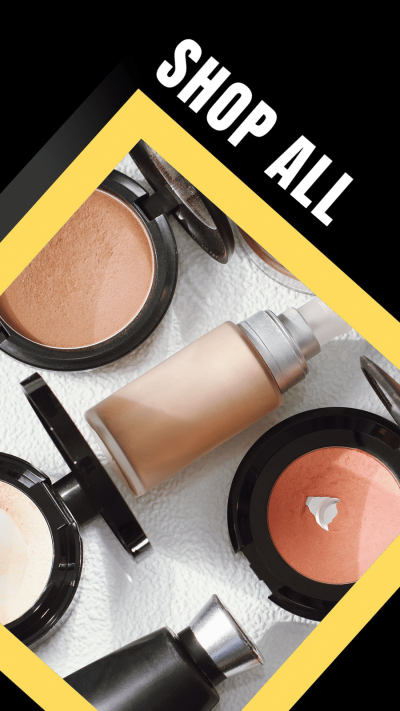Black Background Cosmetics Promotion Hollow Font Fashion Simple Style Ecommerce Story