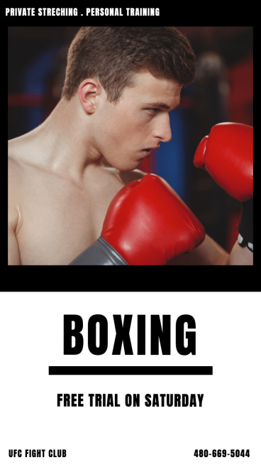 Simple Fashion UFC Fight Club Training Discount Instagram Story预览效果