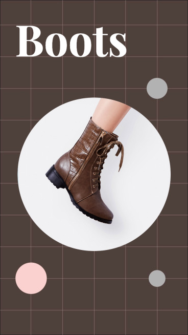 Simple Commercial Women's Boots Display Introduction Instagram Story预览效果