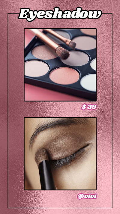 Eyeshadow Palette Product Display Ecommerce Story