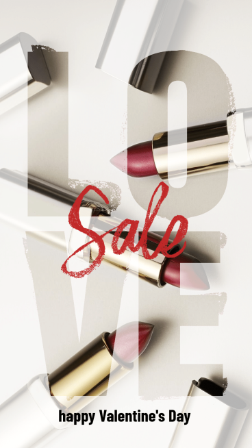 Valentine's Day Lipsticks Sale Promo Ecommerce Story预览效果