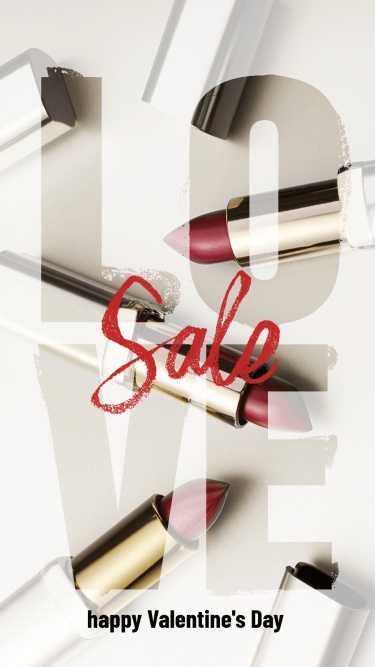 Valentine's Day Lipsticks Sale Promo Ecommerce Story
