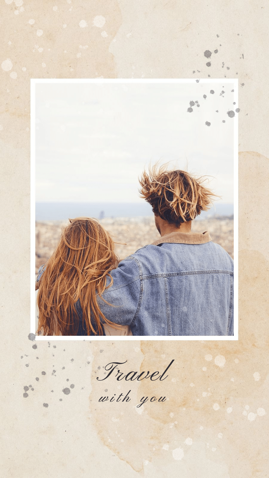 Pure Color Background Couple Photo Simple Fashion Style Film Simulation Poster Instagram Story预览效果