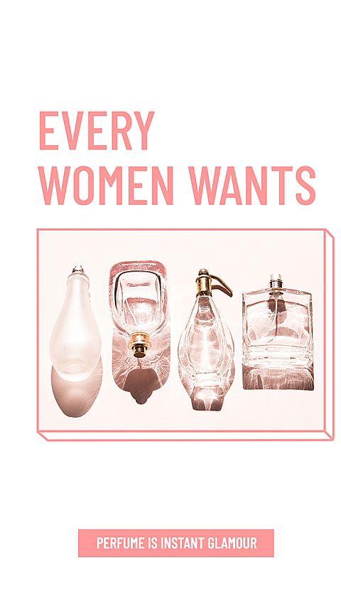 Simple Fashion Perfume Display Introduction Instagram Story