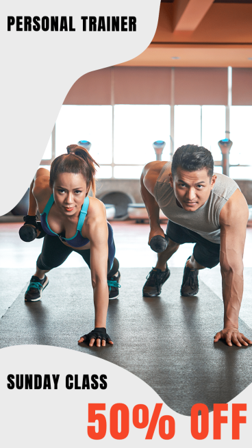 Sport Exercise Promotion Big Discount Simple Fashion Style Instagram Story预览效果
