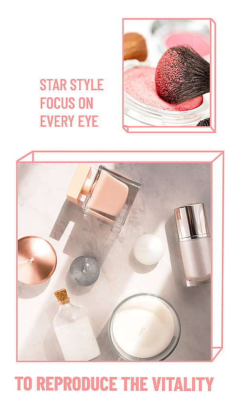 Beauty Skincare and Makeup Cosmetics Products Makeup Brush Display Ecommerce Story