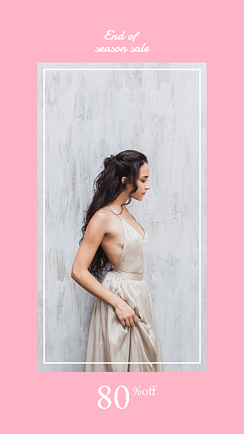 Pink Mother’s Day Clothing Promotion Big Sale Simple Fashion Style Instagram Story