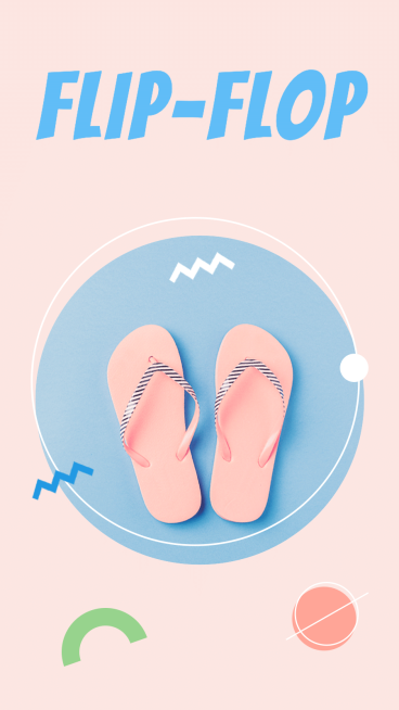 Simple Cute Flip-Flop New Arrival Display Instagram Story预览效果