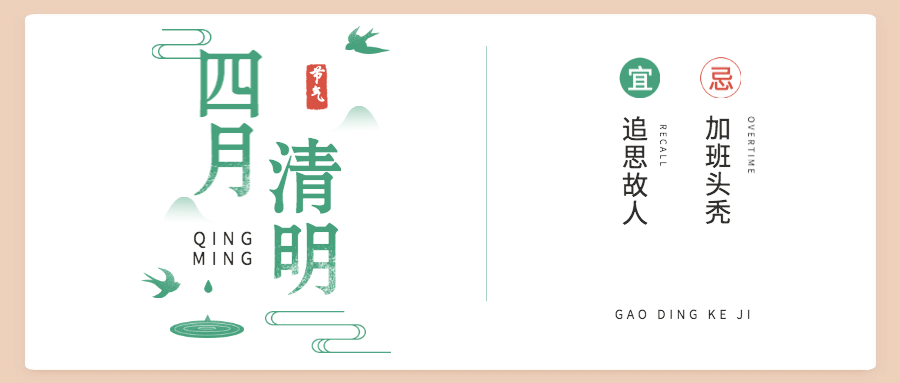 四月清明时节节气祝福公众号首图预览效果