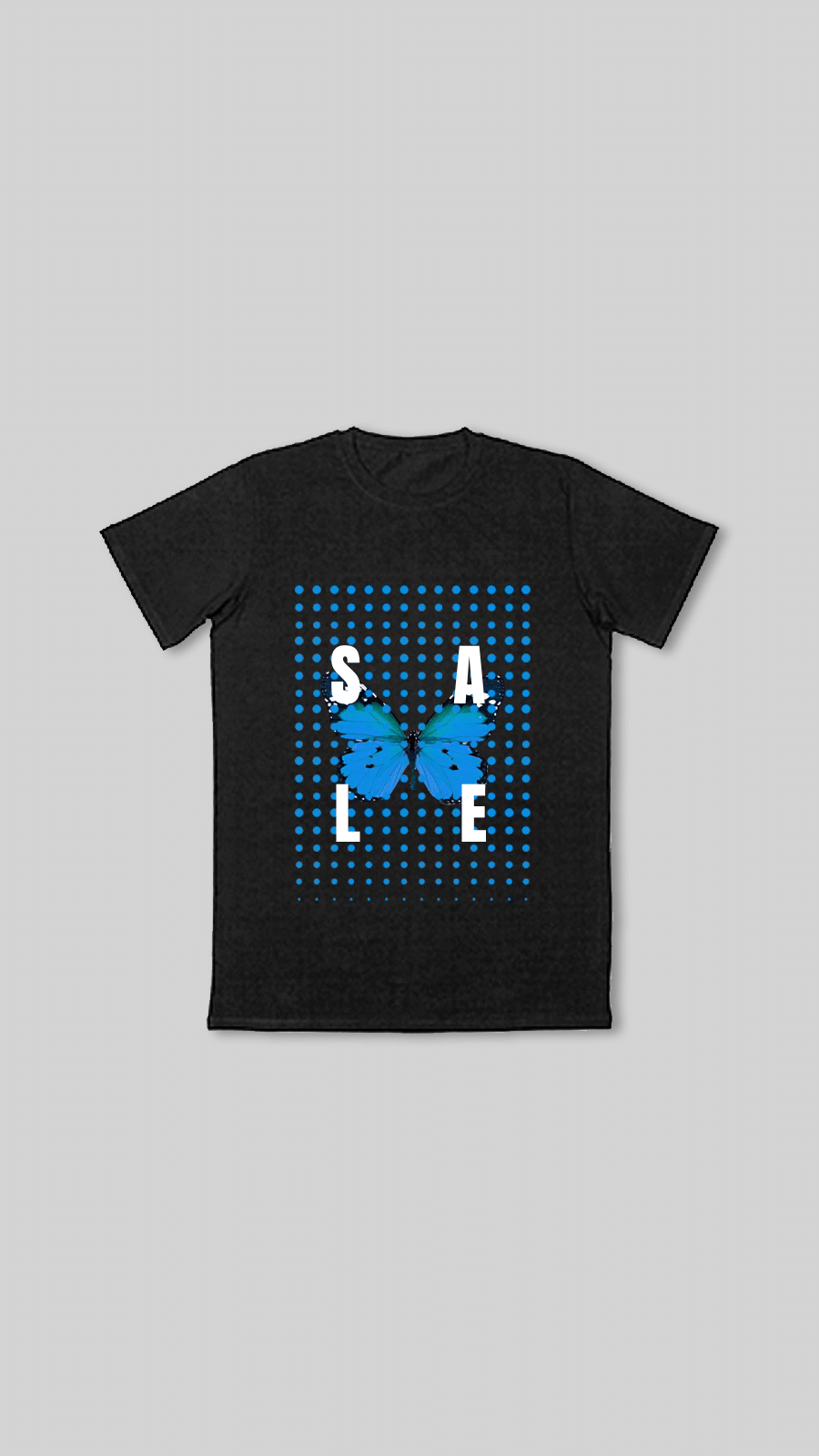 Litearry Black Butterfly Pattern T-shirt  Sale Instagram Highlight