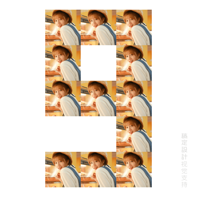 少女数字9晒照方形海报预览效果