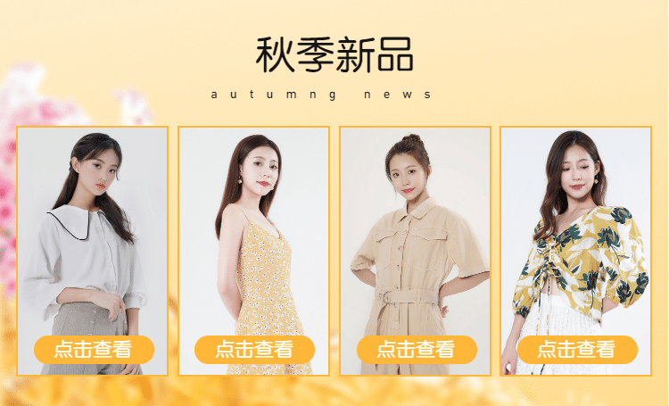 女装/秋季新品推荐预览效果