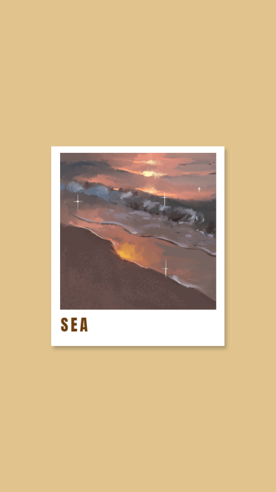 Literary Sea Polaroid Photography Illustration Instagram Highlight