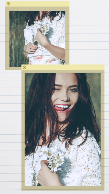 Paper Background Funny Woman Photos Simple Fashion Style Poster Instagram Story预览效果