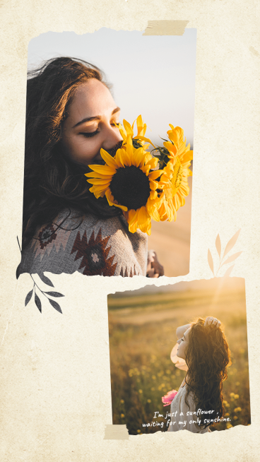 Paper Background Grace Woman Photos Simple Fashion Style Poster Instagram Story预览效果