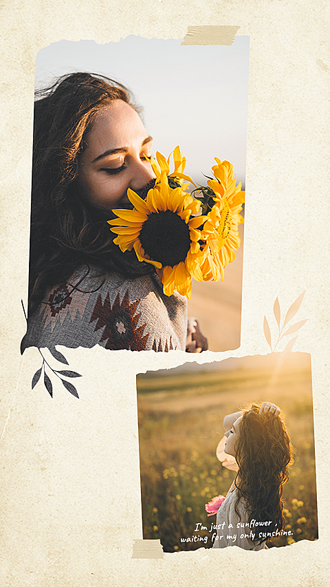Paper Background Grace Woman Photos Simple Fashion Style Poster Instagram Story