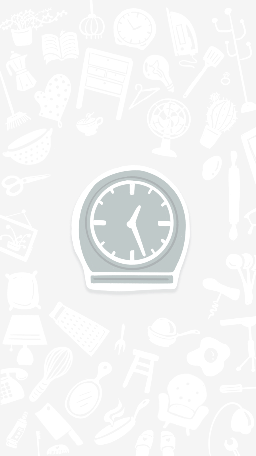 Furniture Icon Background Clock Simple Fashion Style Instagram Highlight