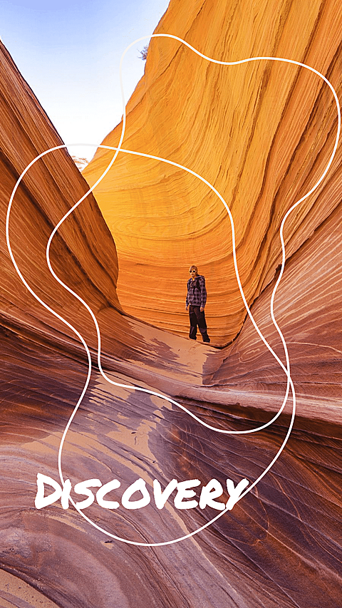 Travel Record Canyon Photo Art Simple Fashion Style Poster Instagram Story