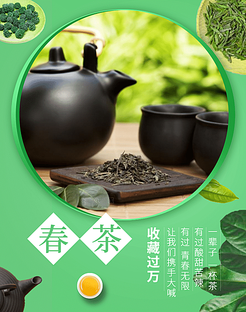 春季上新春茶茶叶海报