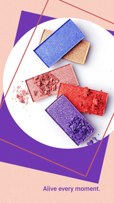 Bold Colors Makeup Beauty Products Ecommerce Story预览效果