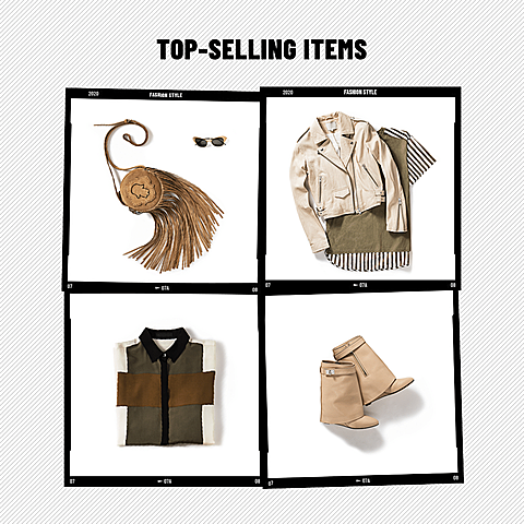 Retro Style Stripe Background Women's Wear Square Display Instagram Post