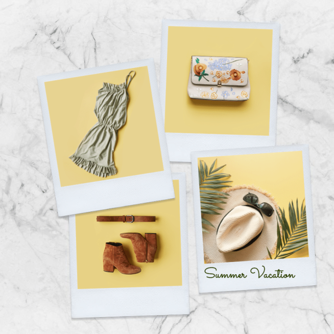 Simple Fashion Women's Accessories Polaroid Photos Display Instagram Post预览效果