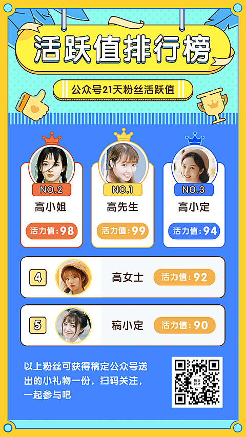 排行榜奖励卡通手机海报