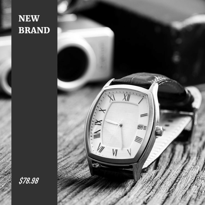 Retro Men's Watch New Arrival Introduction Instagram Post预览效果