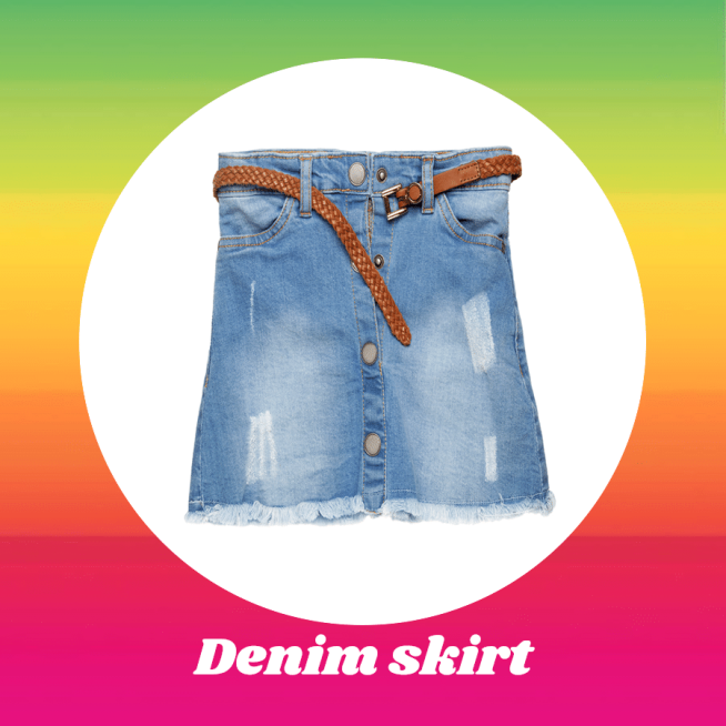 Simple Fashion Denim Skirt Display Instagram Post预览效果