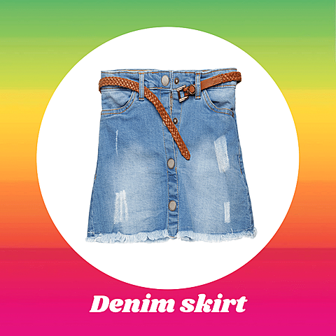 Simple Fashion Denim Skirt Display Instagram Post