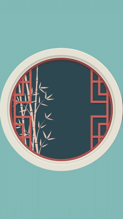 Traditional Chinese Window Frame Bamboo Instagram Highlight