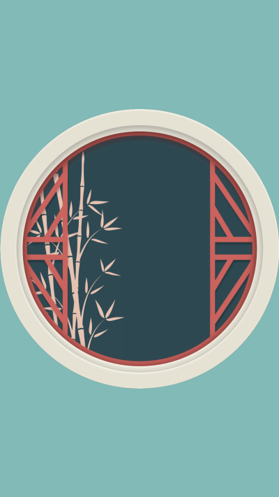 Minimalist Literary Ring Frame Chinese Window Frame Bamboo Secne Instagram Highlight