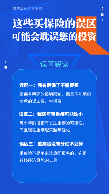 保险误区解读知识科普海报预览效果