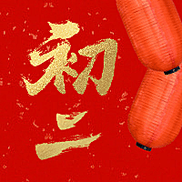 初二红金喜庆春节新春新年公众号次图