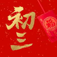 初三红金喜庆春节新春新年公众号次图