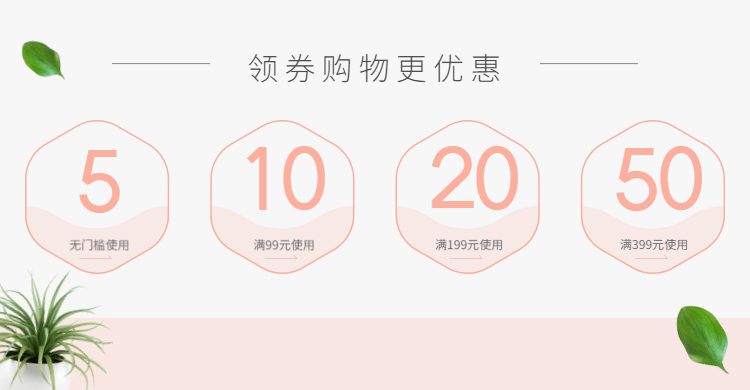 文艺小清新优惠券预览效果