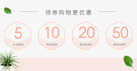 文艺小清新优惠券