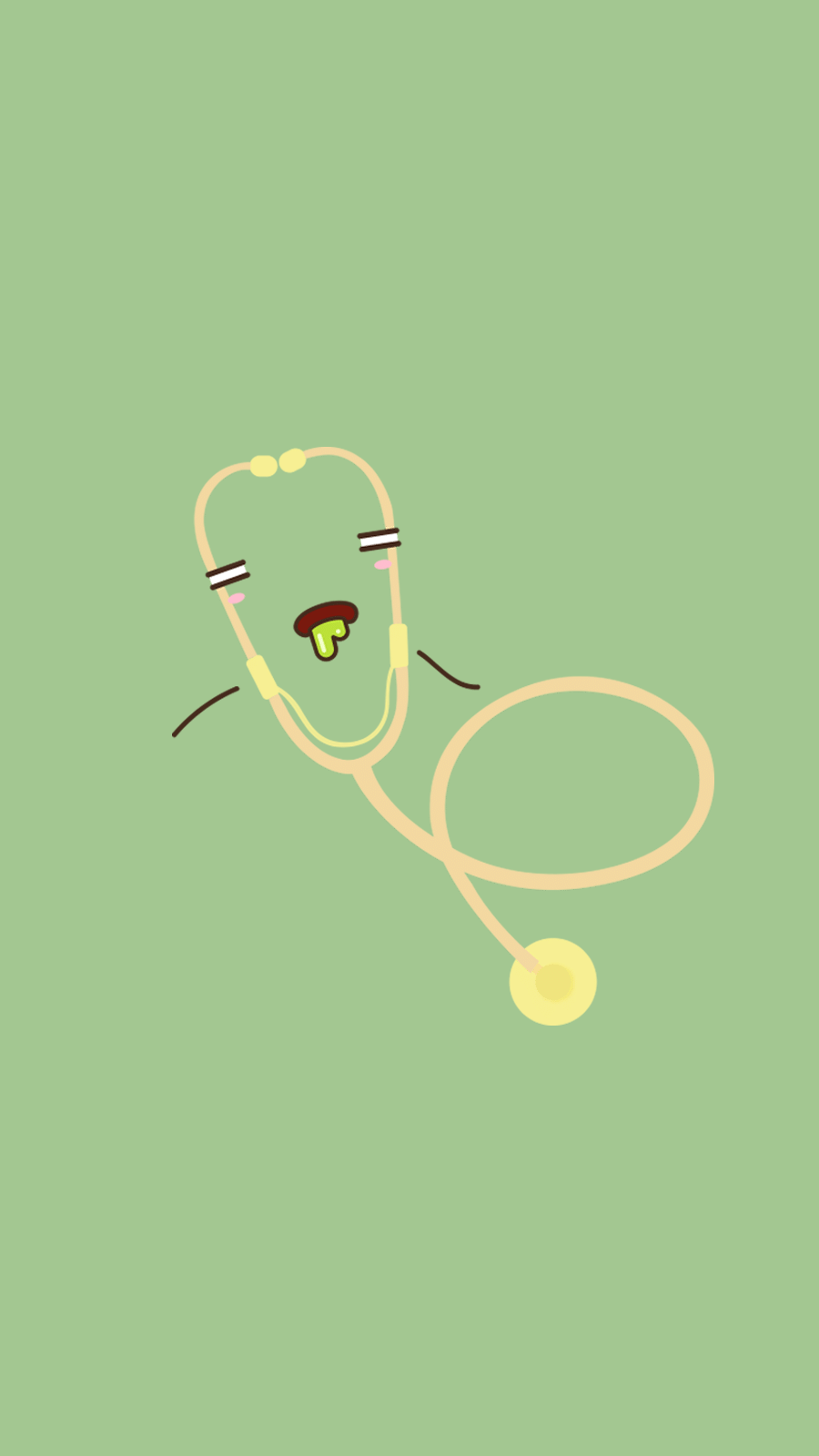 Cute Cartoon Medical Health Stethoscope Illustration Instagram Highlight