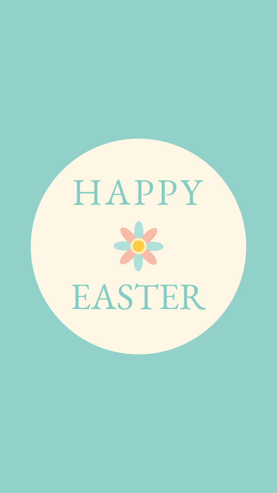Easter Cyan Background HAPPY EASTER Simple Style Instagram Highlight