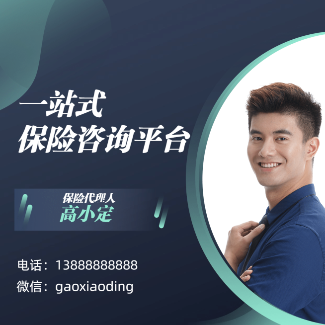 金融保险保险代理人咨询服务朋友圈封面预览效果