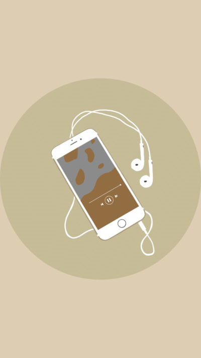 Fashion Style Circle Frame Cartoon Phone Instagram Highlight