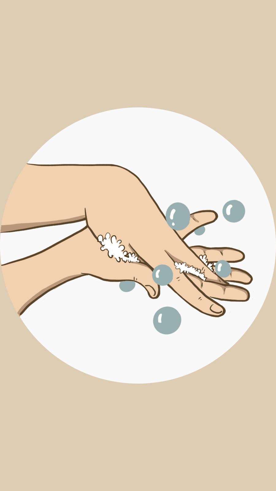 Medical Brown Background Wash Hands Simple Style Instagram Highlight