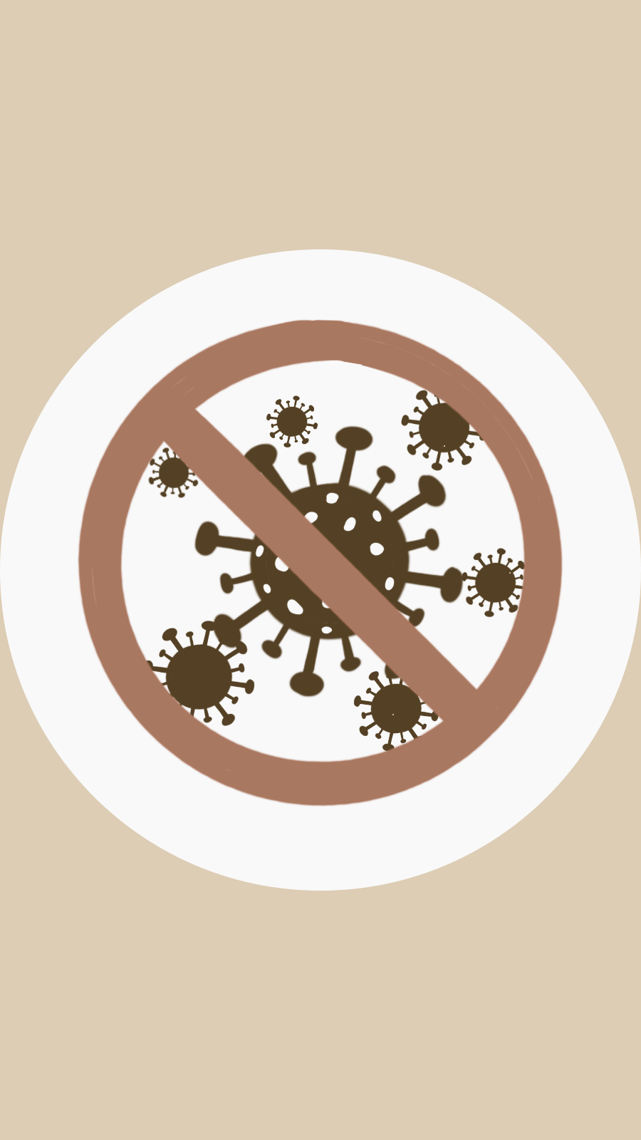 Medical Brown Background Ban Virus Simple Style Instagram Highlight
