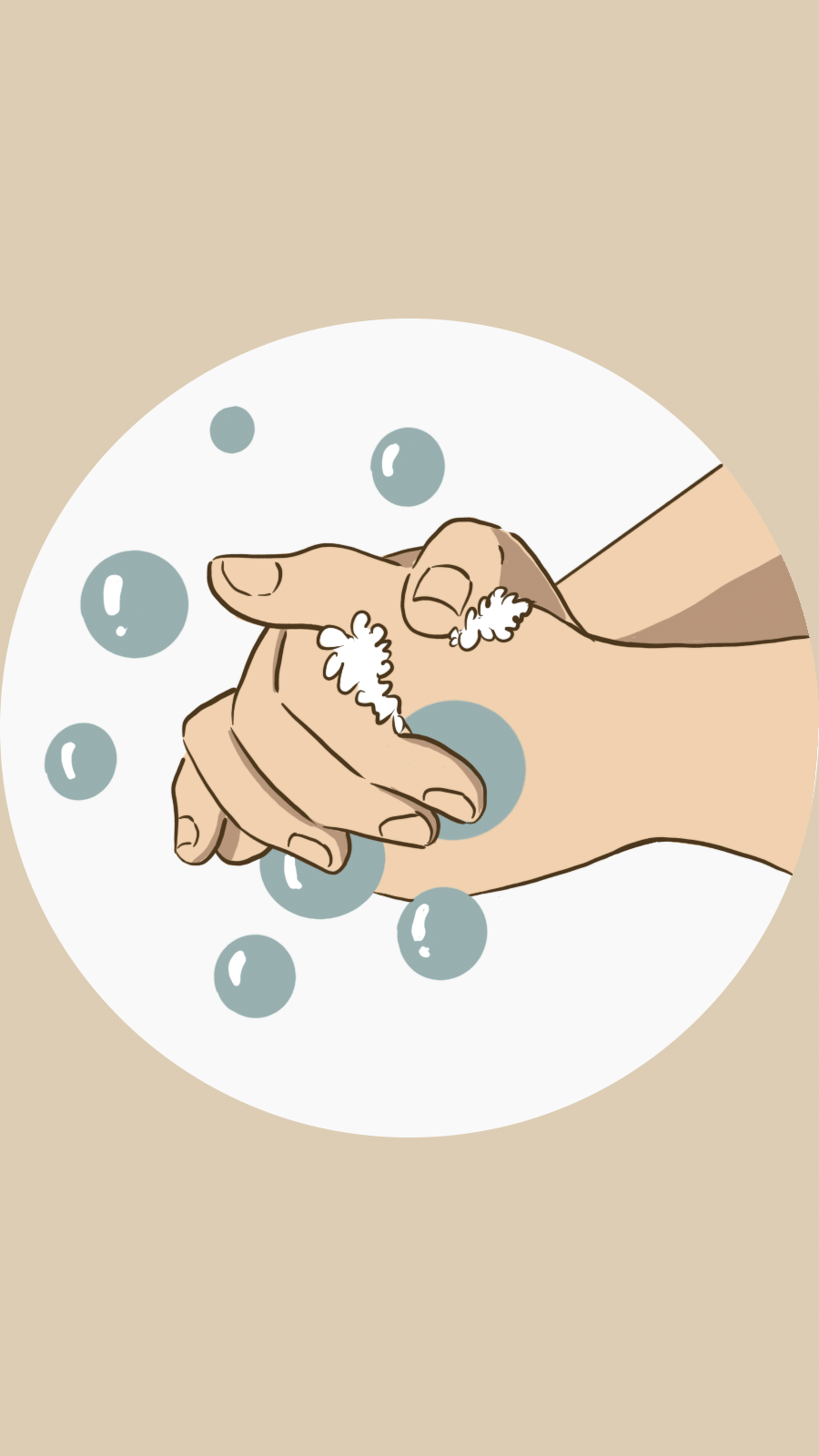 Simple Style Pure Brown Background Wash Hands Instagram Highlight