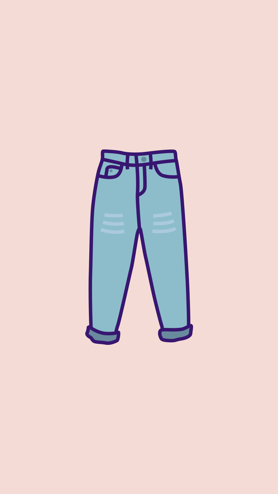 Simple Fashion Pink Background Blue Trousers  Illustration Instagram Highlight