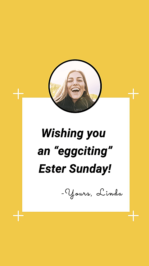 Fashion Woman Personal Display Easter Greeting Instagram Story