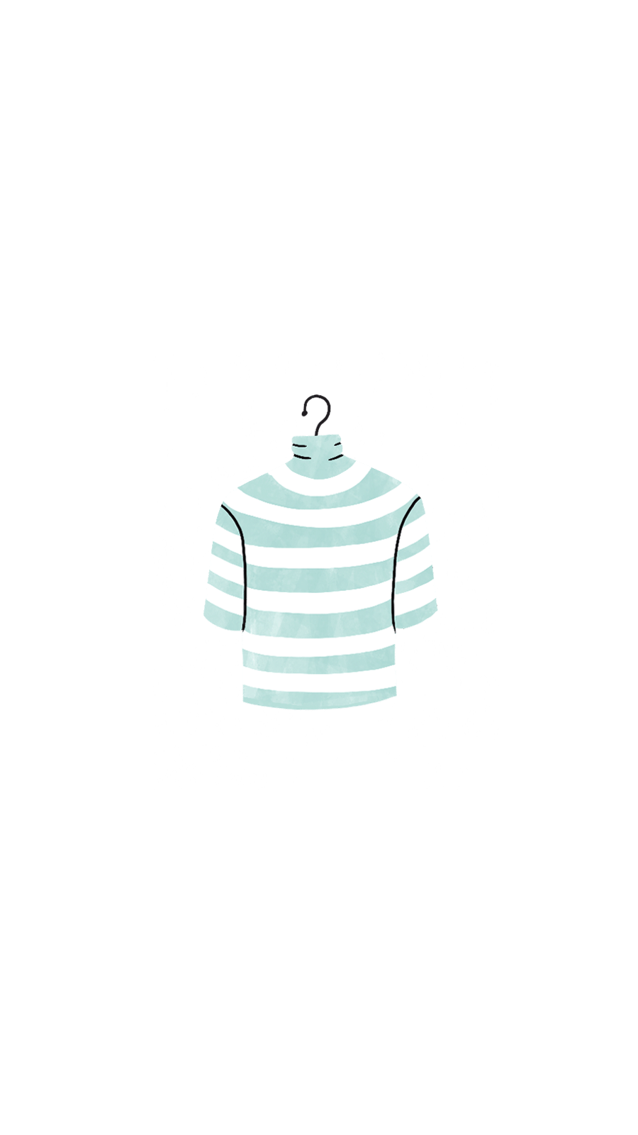 Literary Style Hand Painted Green Stripe Cloth Instagram Highlight
