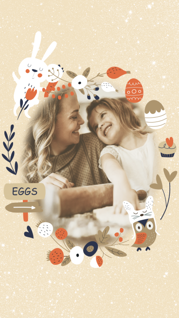 Literary Easter Greeting Family Display Instagram Story预览效果