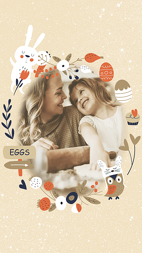 Literary Easter Greeting Family Display Instagram Story