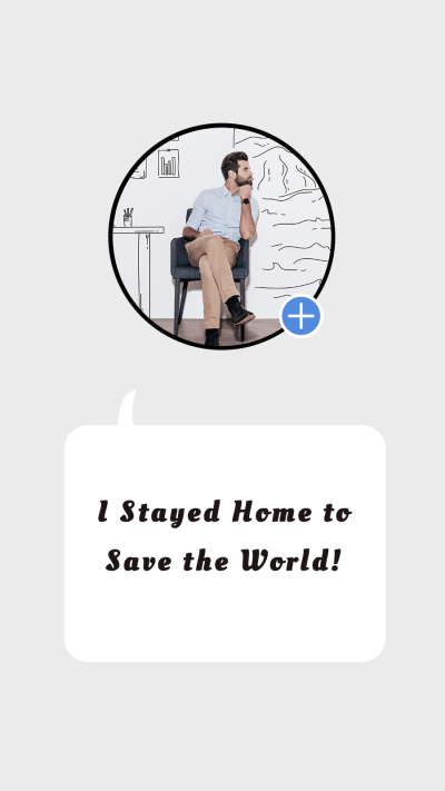 Simple Fight The Epidemic COVID-19 Saty Home Instagram Story